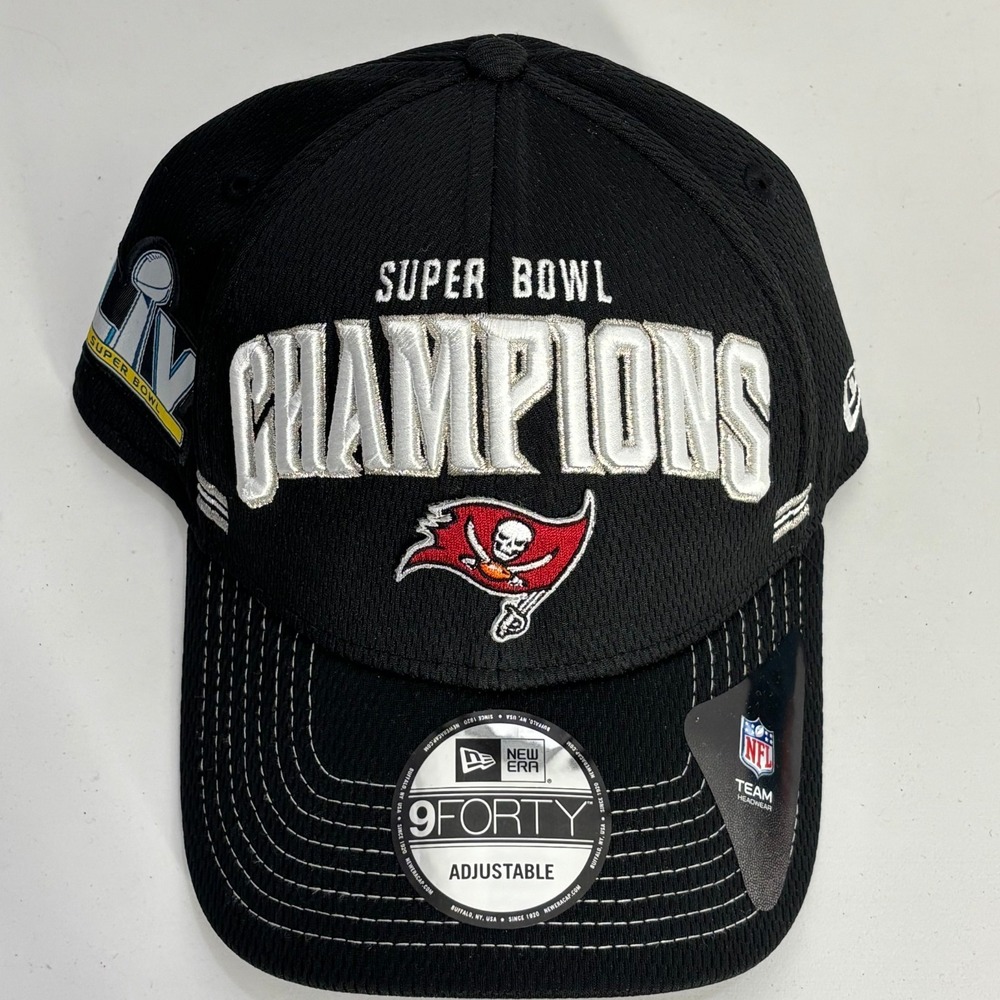 Tampa Bay Buccaneers New Era Hat Mens Black Super Bowl 9Forty Adjustable OS NWT